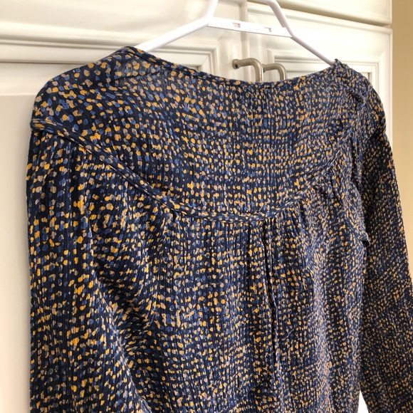 🥳HOST PICK🥳 Lucky Brand blue and gold lightweight blouse - Picture 7 of 11